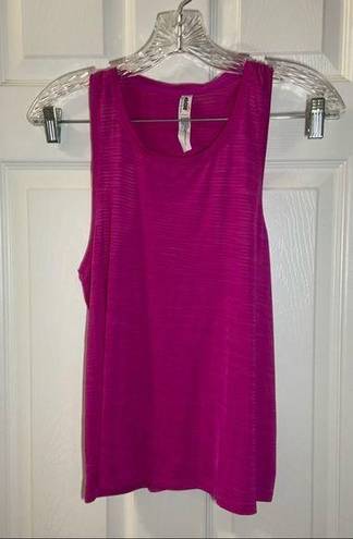 Avia  Pink Striped Semi-Sheer Sleeveless Tank XL