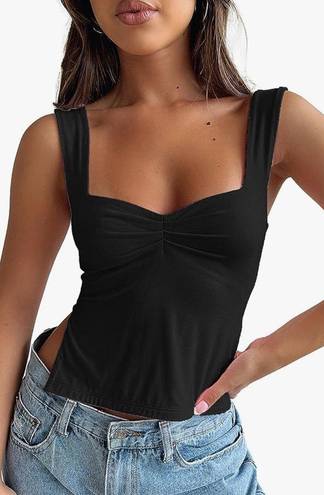 Going Out Cropped Tank Black