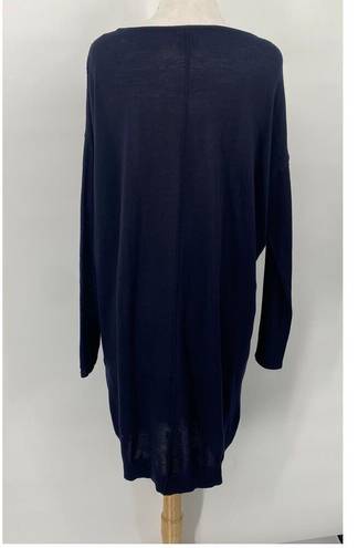 Tommy Hilfiger  Luxury Wool Sweater Dress Tunic Boatneck Navy Blue NEW Womens XL