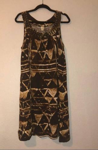 Jones New York  Tribal w/ Metal Sleeveless Dress 2X