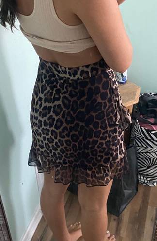 Boohoo Cheetah Skirt