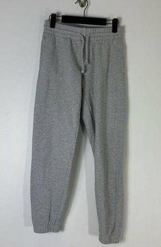 TNA Womens Cozy Fleece Boyfriend Sweatpants Drawstring Waist Pull On Gray XS