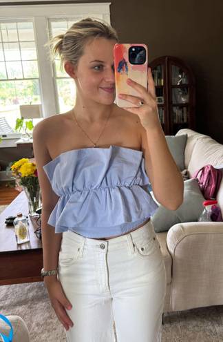 DO+BE Strapless Ruffle Summer Top