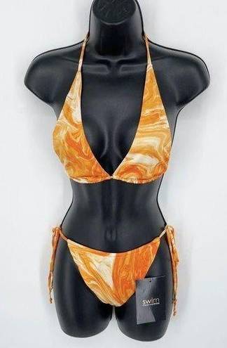 Naked Wardrobe  Swim Dreamsicle String Bikini Swimsuit NEW Sz S Style NW-W0732