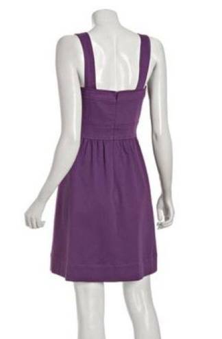 Shoshanna 𝅺 Violet Cotton Pique Buckled Tank Dress