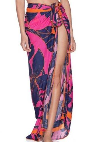 Maaji Orchid Monstera Leaf  Pareo Sarong Wrap Beyond Dreams Coverup NWT