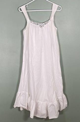 Vintage California Dynasty 100% Cotton Nightgown White Size M