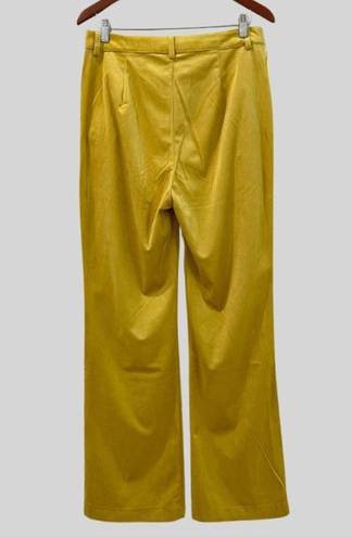 7 For All Mankind  Velvet & Satin Wide Leg Trousers Gold Size 10 NEW