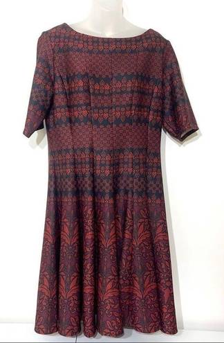 Julian Taylor  fit and flare dress ponte 16 EUC