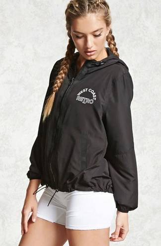 Forever 21 Black Active Vented Windbreaker Jacket