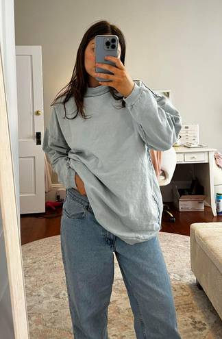 Edge THE  Blue High Neck Sweatshirt