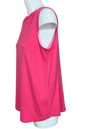 J.Jill  Pink Perfect Pima Cotton  Shirttail Sleeveless Tee Medium