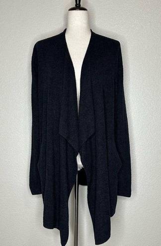 Barefoot Dreams  Cozychic Lite Black Open Front Cardigan