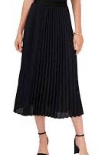 Vince Camuto  Ladies Black Pull On Pleated Midi Skirt SMALL (SKT014)