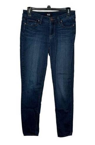 Paige  Women's Jeans Verdugo Ultra Skinny Ankle Mid-Rise Denim Navy Blue Size 27