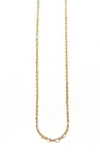 Tehrani Jewelry 14k Solid Gold paperclip necklace | 1.5 mm paperclip chain | 20 inches long |