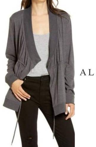 ALLSAINTS  Gina Drape Front Grey
Cardigan Jacket Sweater Size 4