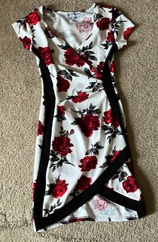 Red Floral Maxi Dress Multiple