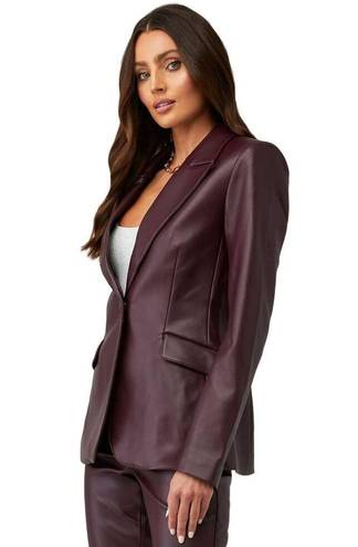 Good American  Better Than Leather Sculpted Blazer in Malbec003 Small Womens