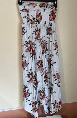 American Eagle  maxi dress floral corset woman’s small strapless