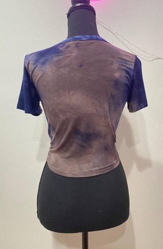 Ginger G Tie Dye Blue Cropped Tee