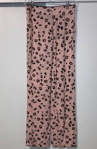 Cynthia Rowley  Leopard Lounge Pants PJ Pajamas Pink XS Extra Small Women’s