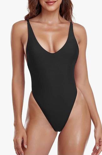 Relleciga Women's One Piece Thong Swimsuit