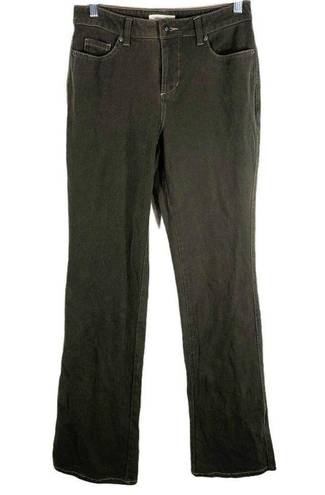 Coldwater Creek  Womens Size 4 Jeans Green Flare Leg High Rise Stretch Pants 1380