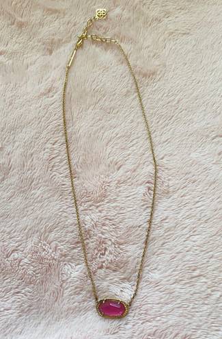 Kendra Scott Gold Necklace in Azalea Illusion