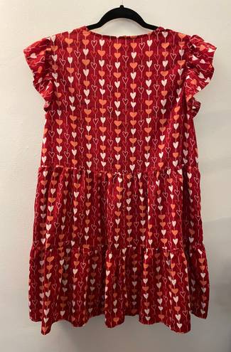 Entro Woman's V-Neck Fit & Flare Red Dress XL