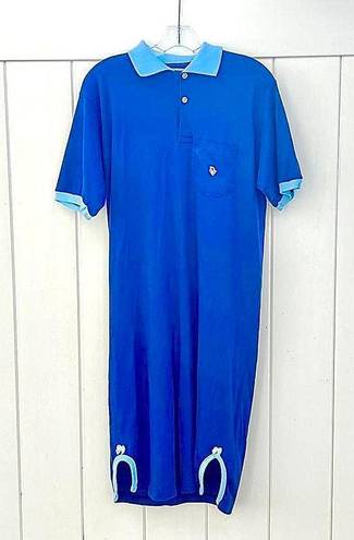 Dior 🤍VINTAGE RARE CHRISTAIN  BLUE & LIGHT BLUE POLO TSHIRT DRESS WITH POCKET & BOWS🤍