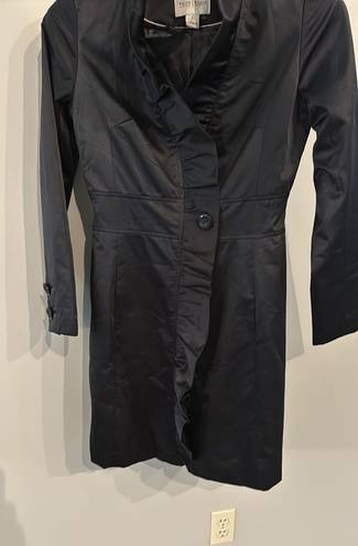 White House | Black Market  ruffle trim dress coat Size 4