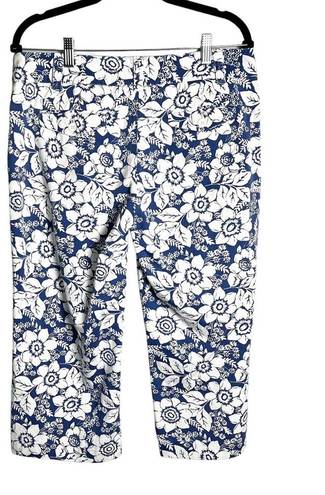 Krass&co NY &  - Blue & White Floral Capri Pants - Sz. 8