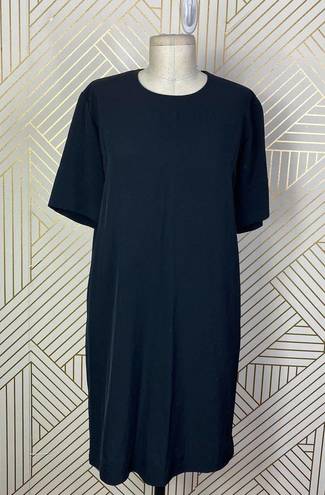 Everlane  The Japanese GoWeave Zip Short Sleeve Tee Dress in Black Size US 0