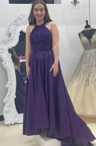 Ellie Wilde  Purple A-Line Prom Dress