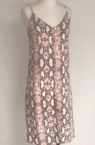 One Clothing Pink Snake Print Midi Dress NWT