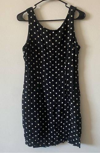 Marilyn Monroe Vintage 80s Concepts  Style Polka Dot Open Back Mini Shift Dress