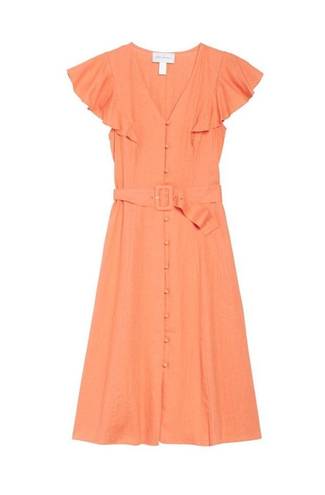 Donna Morgan NWT  Flutter Sleeve Belted Midi Dress