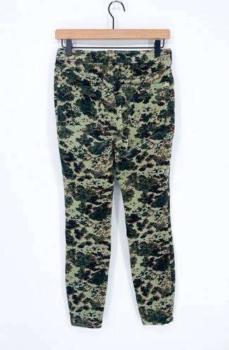 Pilcro  High Rise Skinny Camo Corduroy Pants Button Fly Green Size 27