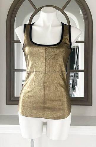 Karen Kane NEW  Women’s Shell Metallic Front Tank Top, Size S Gold Copper Size S