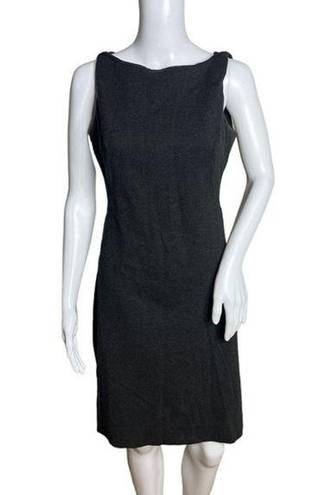 MM.LaFleur  Dress Womens 10 Lydia Charcoal Gray Ponte Knit Twist Strap Career