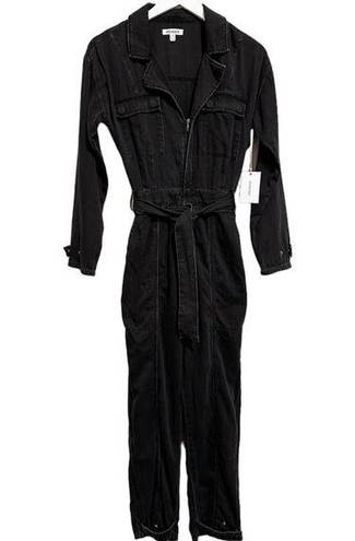 Good American  Black Cargo Jumpsuit Size 1 Small NWT