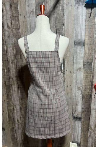 Love & Piece Collective Pinafore Mini Dress Size S Prince Of Wales Check