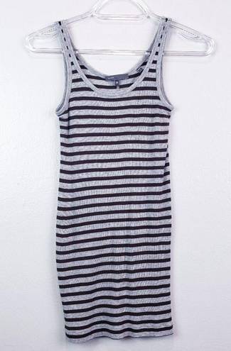 Vince  Striped Ribbed Heathered Tank Top