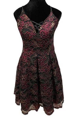 Jump  Apparel Y2K Formal Metallic Whimsygoth Romantic Floral Tulle Halter Dress