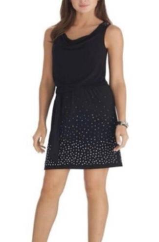 White House | Black Market  Black Sleeveless Studded Skirt Casual Dress Size XS