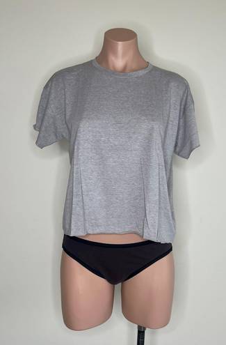 The Comfy  And Ready Crop Tee In Gray Size Small 