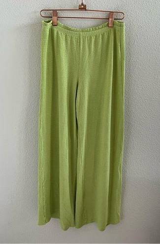 Daisy Dippin 's Green Elastic Waist Pull Wide Leg Crop Green XS