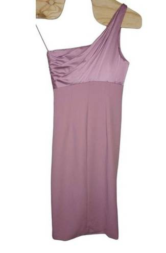 Cinq à Sept Cinq a Sept Trenton Silk Draped Slit One Shoulder Dress Size 10‎ Pink Sand