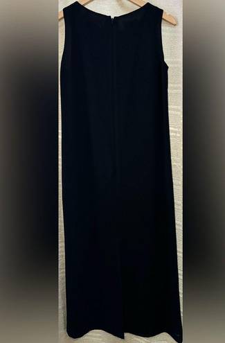 Talbots  Sleeveless Scoop Neck Formal Midi Dress Black Size 4